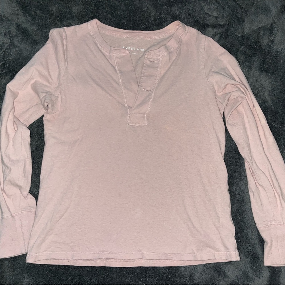 Everlane Women's Blush Long Sleeve Tee sz S